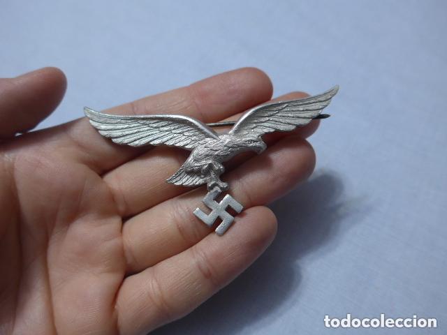 Militaria: Antiguo emblema aleman aguila de la luftwaffe original, de pecho, II guerra mundial, Alemania
