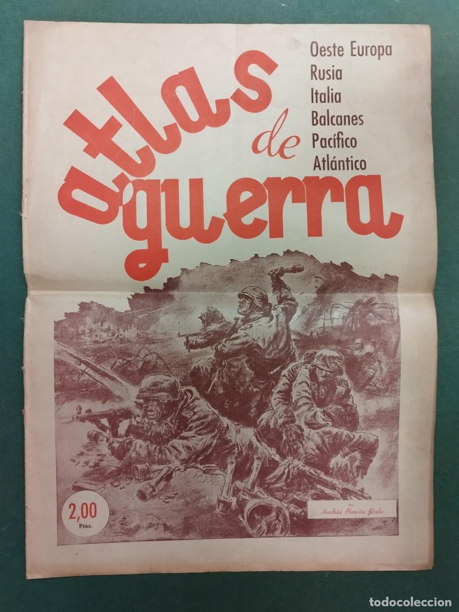 Militaria: ATLAS DE GUERRA por ANDR&Eacute;S BENITO POLO SANTANDER 1944 II GUERRA MUNDIAL