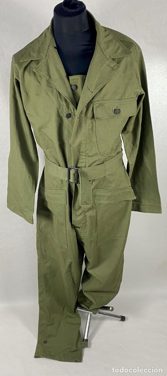 Militaria: HERRINGBONE TWILL HBT 0D 1943 SUIT Mono en tejido HBT para el US Army modelo Herringbone de 1943 ORI