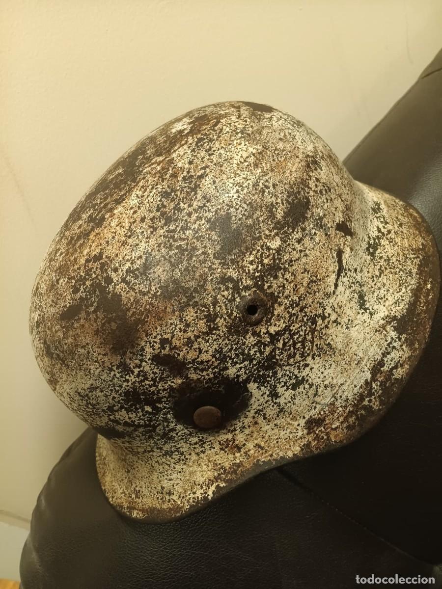 Militaria: Casco Aleman de camuflaje de invierno