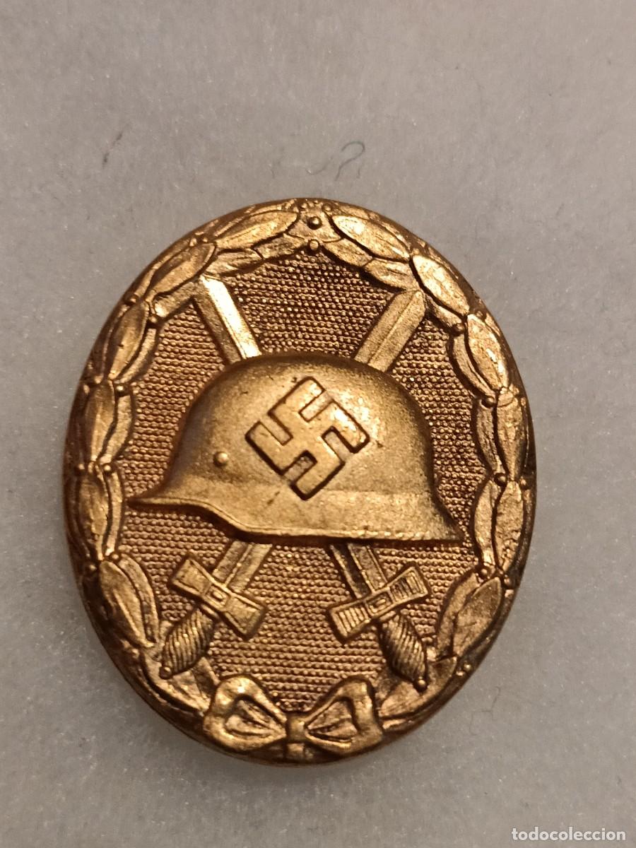 Militaria: Distintivo de herido 1939 en oro