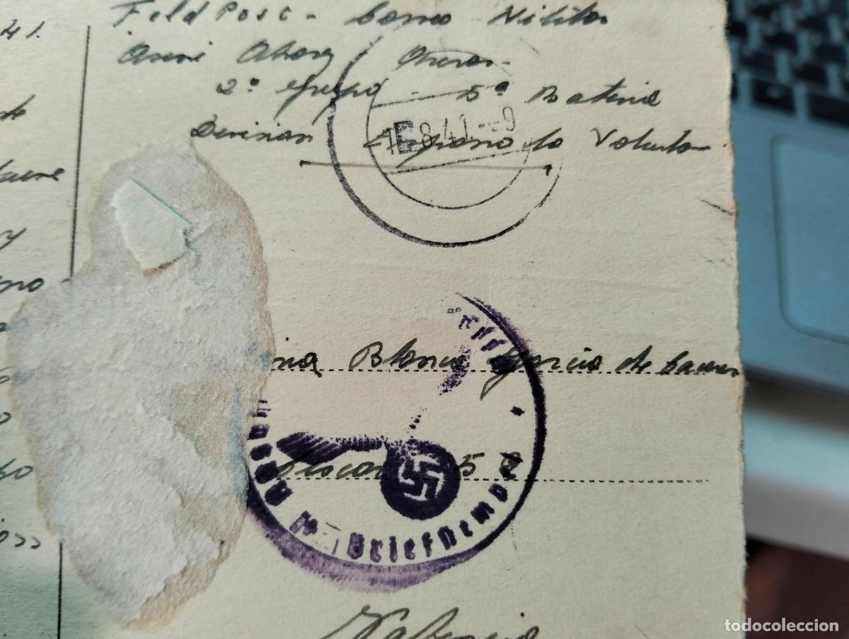 Militaria: Division Azul. Postal de un divisionario, fechada en 28 de Julio 1941. VISITA MI CATALOGO, L55