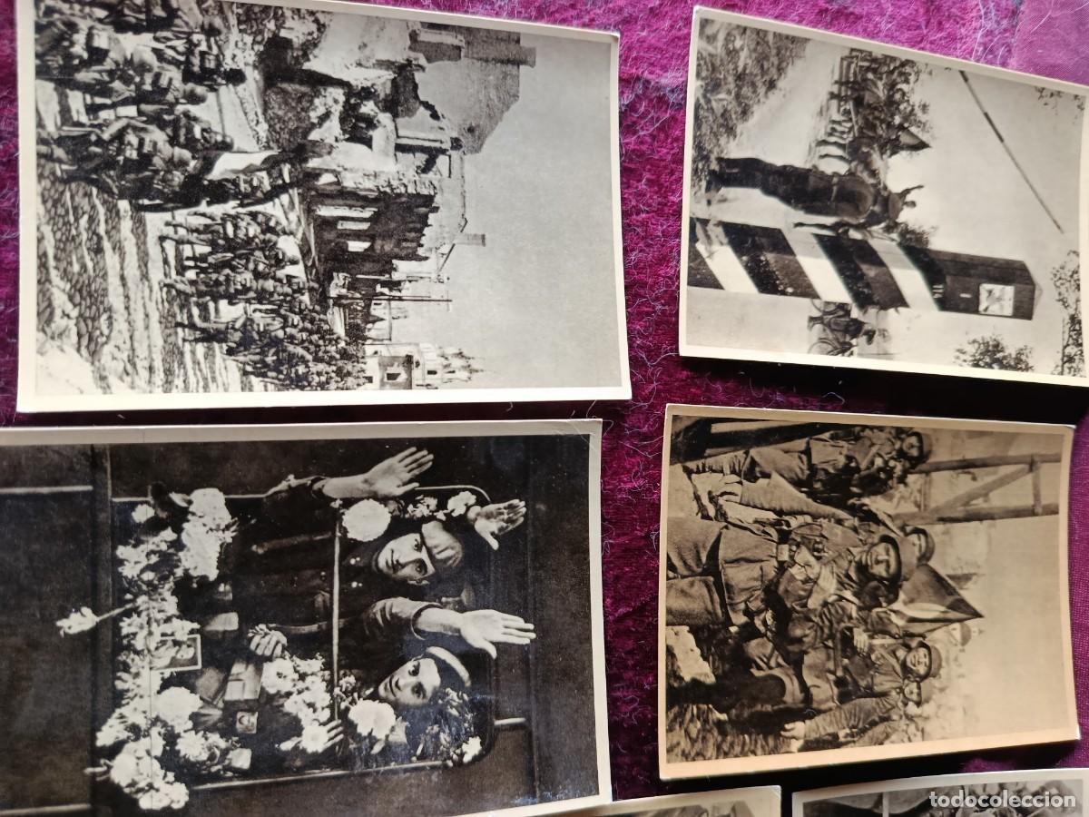 Militaria: Lote de postales antiguas sobre fotos de la Divisi&oacute;n Azul.