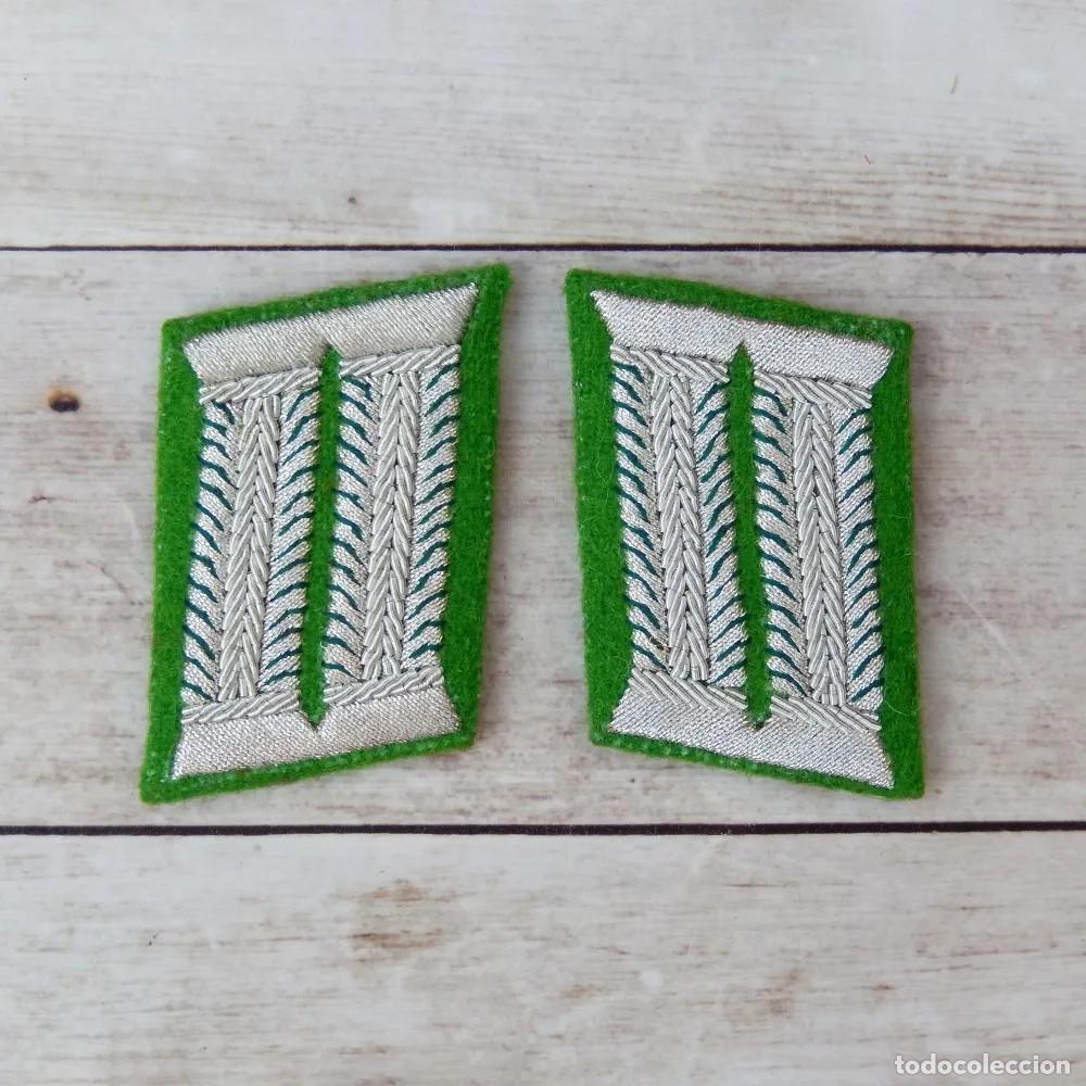 Militaria: Parches de Cuello de Oficial de Estado Mayor General de la Schutzpolizei