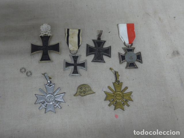 Militaria: Lote 7 antiguas medallas alemanas, cruz de hierro, creo replicas viejas, II Guerra Mundial, Alemania
