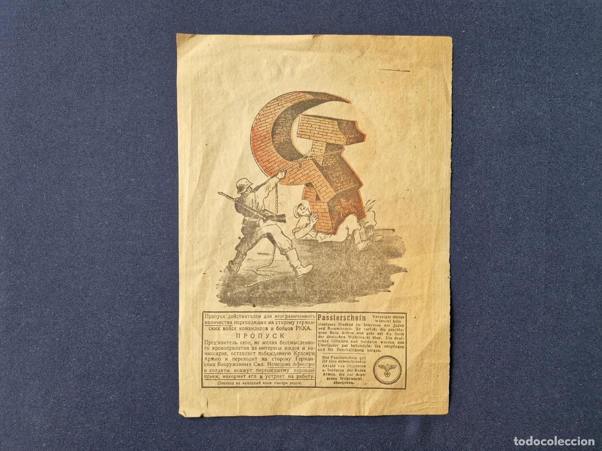 Militaria: Propaganda Alemana II Guerra Mundial - Passierschein 149 R - Frente Ruso URSS