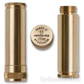 Militaria: German WW2 SS Brass Cyanide Container