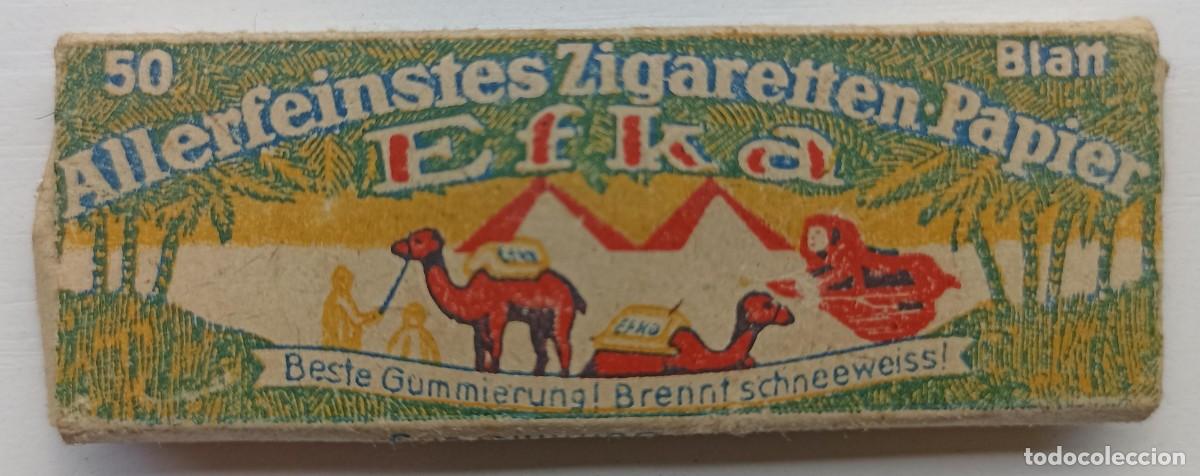 Militaria: Papel de fumar Efka Pyramiden de la Wehrmacht (Zigaretten papier) (III Reich Hitler- Nazi- Alemania)