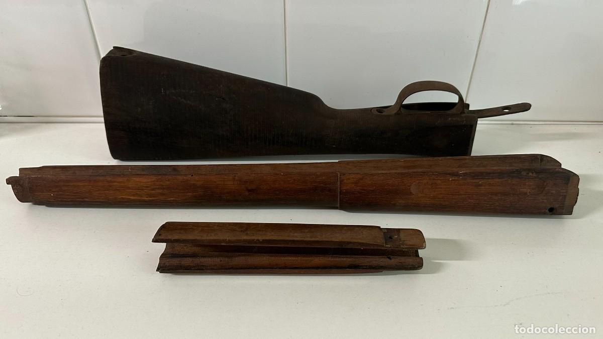 Militaria: Culata guardamanos y hierros antiguos rifle o fusil WW2