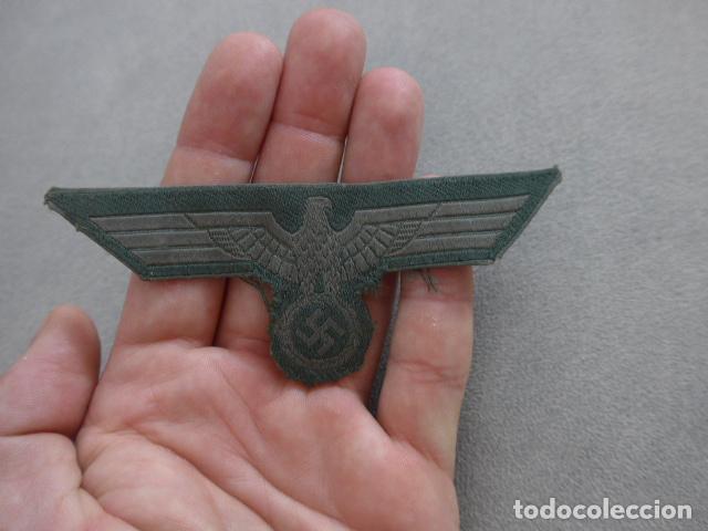 Militaria: Antiguo parche original de la Division Azul, aguila alemana de pecho de II Guerra Mundial, Alemania