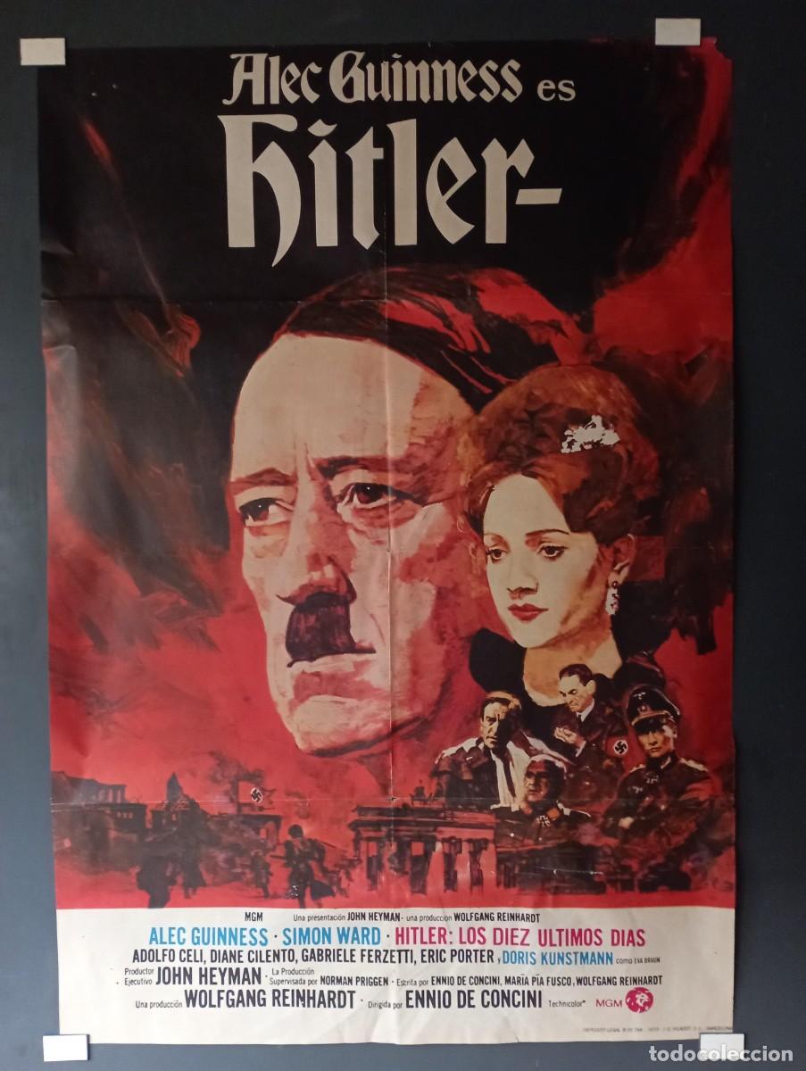 Militaria: Hitler, los diez &uacute;ltimos d&iacute;as, cartel de cine (III Reich Hitler- Nazi- Alemania) WWII de 1973