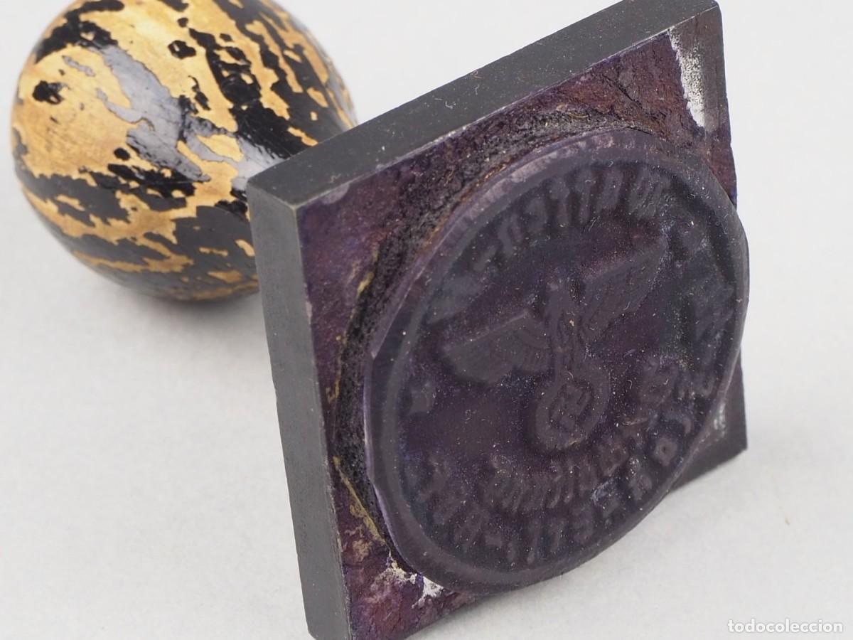 Militaria: Antiguo sello de caucho y madera &ndash; Reichsadler &ndash; Hakenkreuz &ndash; III Reich &ndash; Alemania