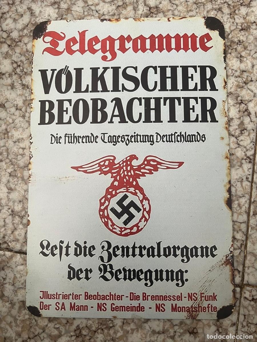Militaria: Placa homenaje WWII 20 x 30 cm