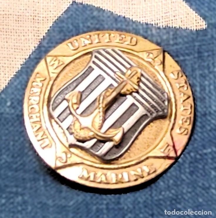 Militaria: INSIGNIA PLATA Y ORO.OFICIAL MARINA MERCANTE de ESTADOS UNIDOS. 2&ordf; GUERRA MUNDIAL