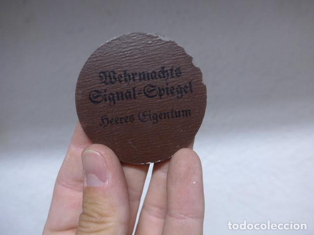 Militaria: Antiguo espejo aleman de se&ntilde;ales para campa&ntilde;a, original de II Guerra Mundial.