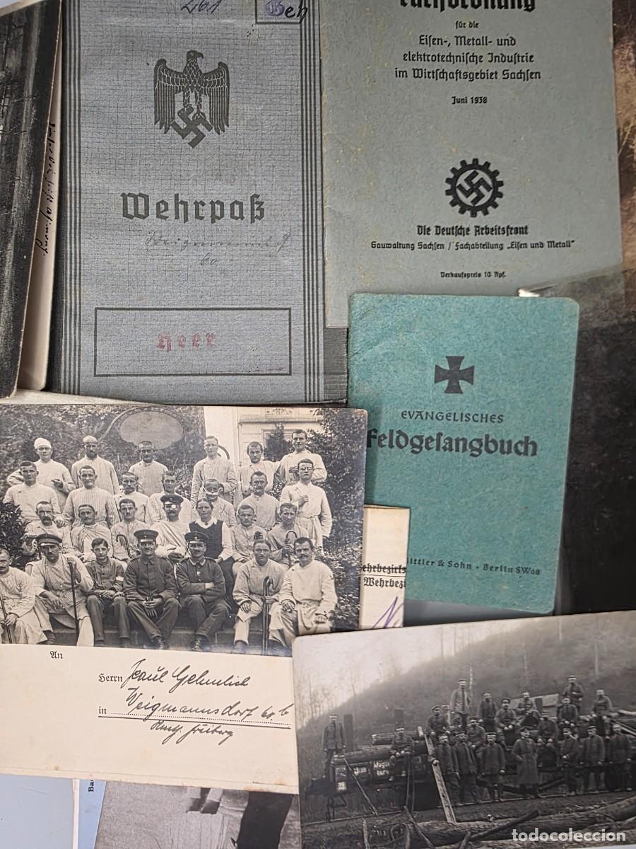 Militaria: Wehrpass alem&aacute;n II Guerra Mundial &ndash; Ostmedaille, herido y archivo familiar