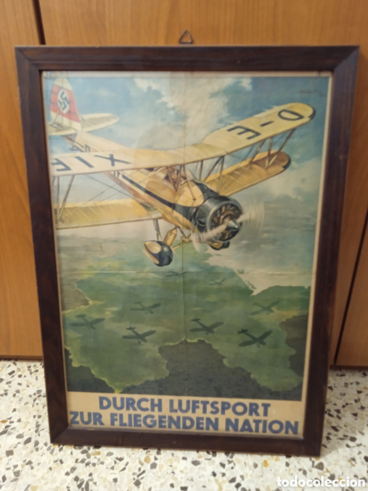 Militaria: MUY RARO POSTER PROPAGAND&Iacute;STICO TERCER REICH ALEMANIA A&Ntilde;OS 30 AVIACI&Oacute;N AVIONES PILOTO