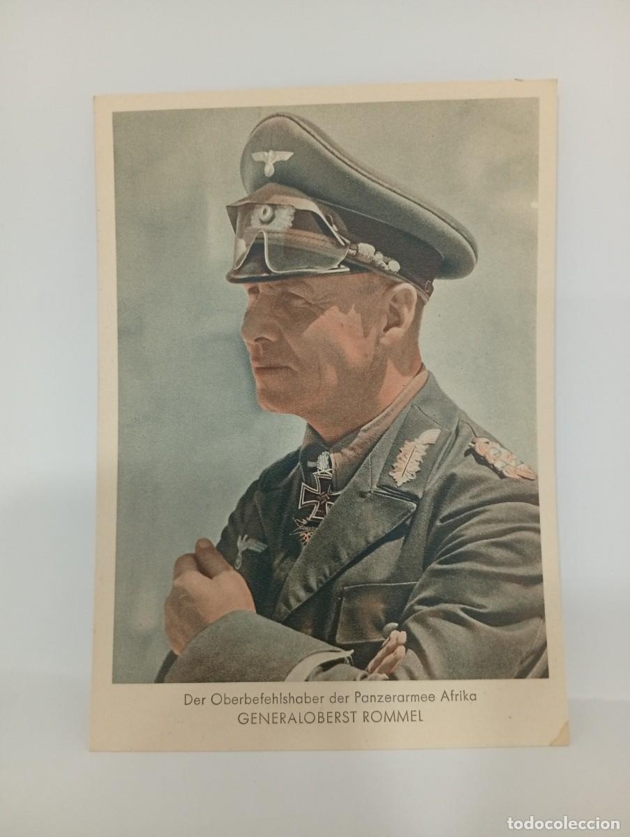 Militaria: Postal General Rommel original de la &eacute;poca. Alemania, sin circular.