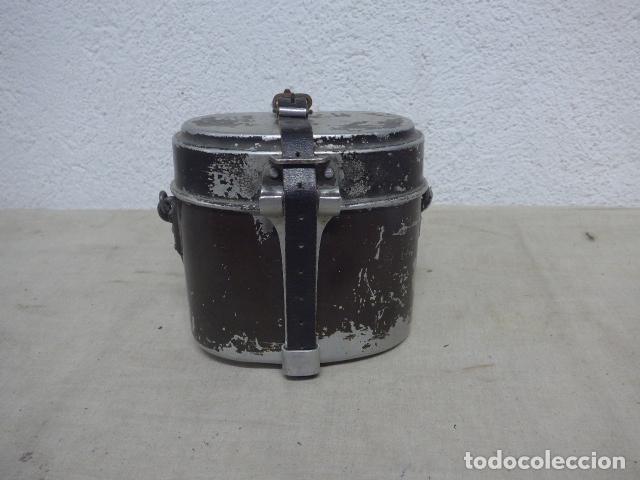 Militaria: Antigua marmita alemana de II Guerra Mundial, original marcada de 1937. Alemania