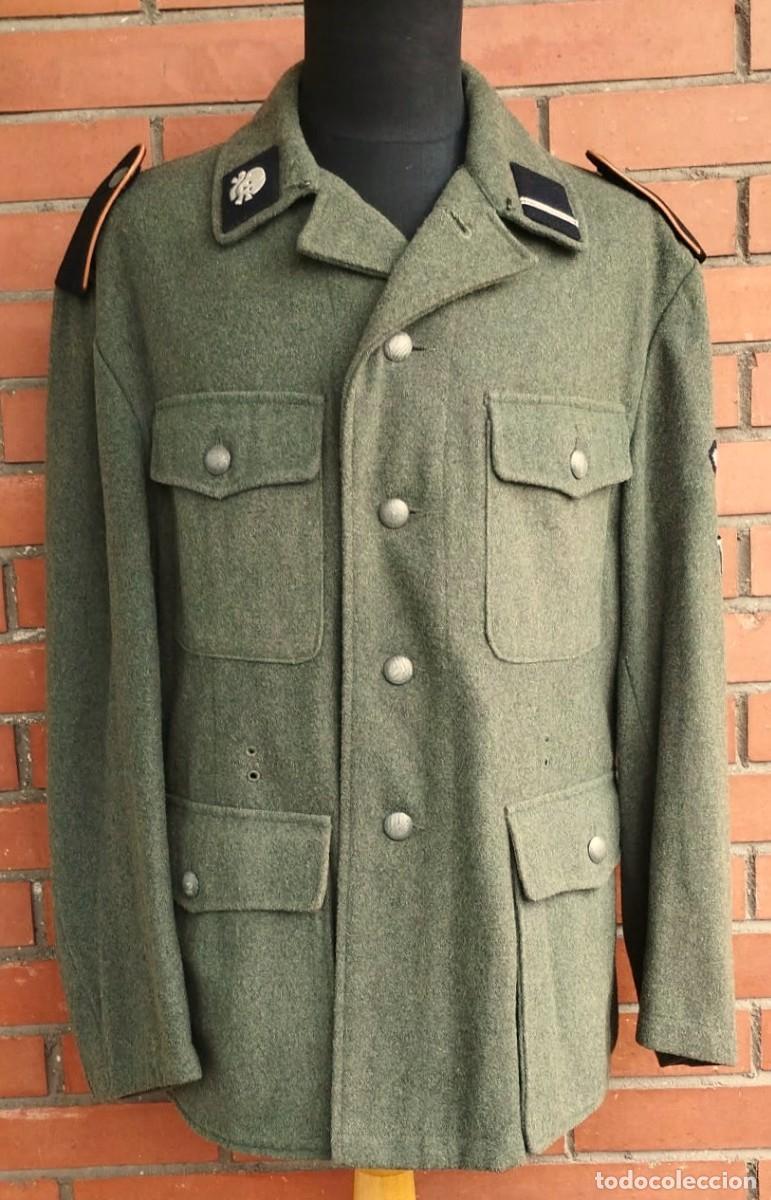 Militaria: FELDBLUSE, GUERRERA ALEMANA, M42 WAFFEN, FELGRAU, ALEMANIA, EJERCITO ALEMAN, 2&ordf; GUERRA MUNDIAL.