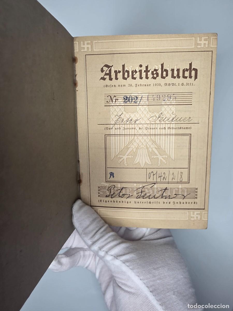 Militaria: Arbeitsbuch original trabajador Adam Opel A.G. R&uuml;sselsheim &ndash; Soldador &ndash; Modelo temprano a&ntilde;os 30 IIWW