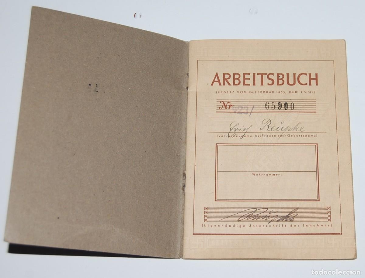 Militaria: ARBEITSBUCH SEGUNDO MODELO - TERCER REICH - Foto 3