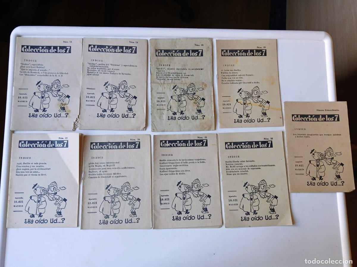 Militaria: Lote 9 Revistas Sat&iacute;ricas &rdquo;Colecci&oacute;n de los 7&rdquo; - &iquest;ha o&iacute;do usted? II Guerra Mundial / Franquismo 1940
