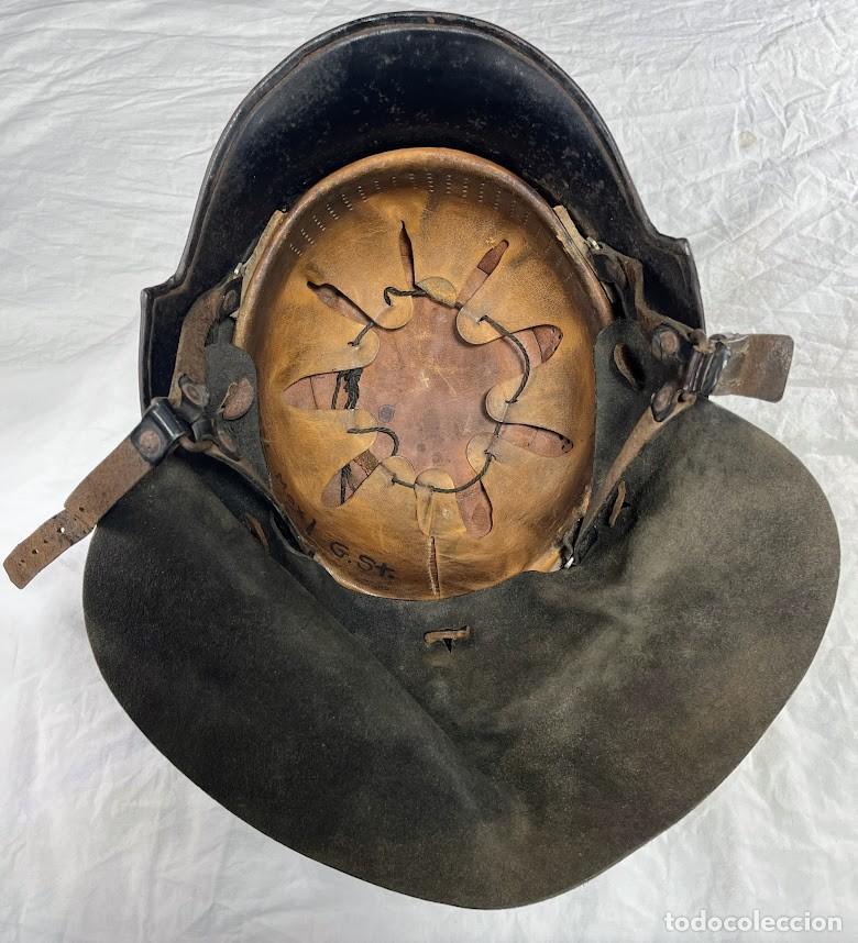 Militaria: Casco alem&aacute;n Feuerschutzpolizei WW2 Doble emblema - Foto 4