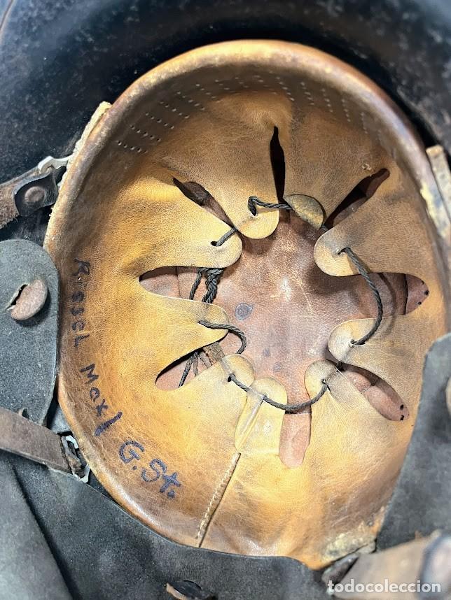 Militaria: Casco alem&aacute;n Feuerschutzpolizei WW2 Doble emblema - Foto 5