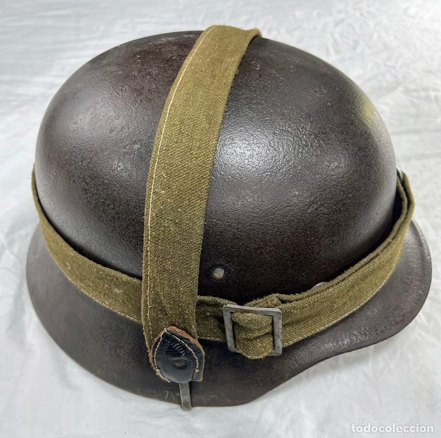 Militaria: Casco alem&aacute;n M35 Original con su panera