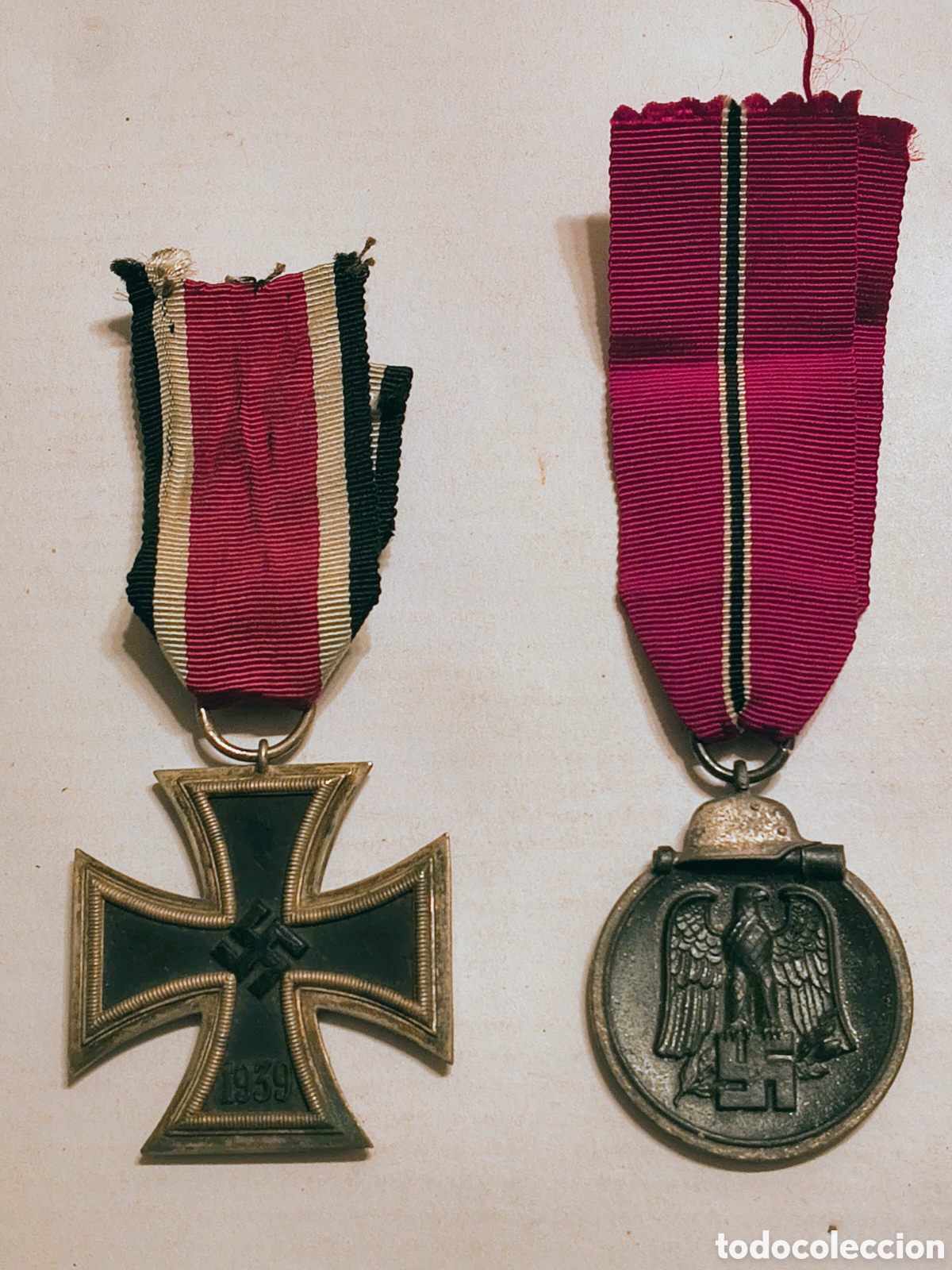 Militaria: Lote de medallas militares de la Segunda Guerra Mundial &ndash; Cruz de Hierro de 2.&ordf; Clase de 1939 + Meda