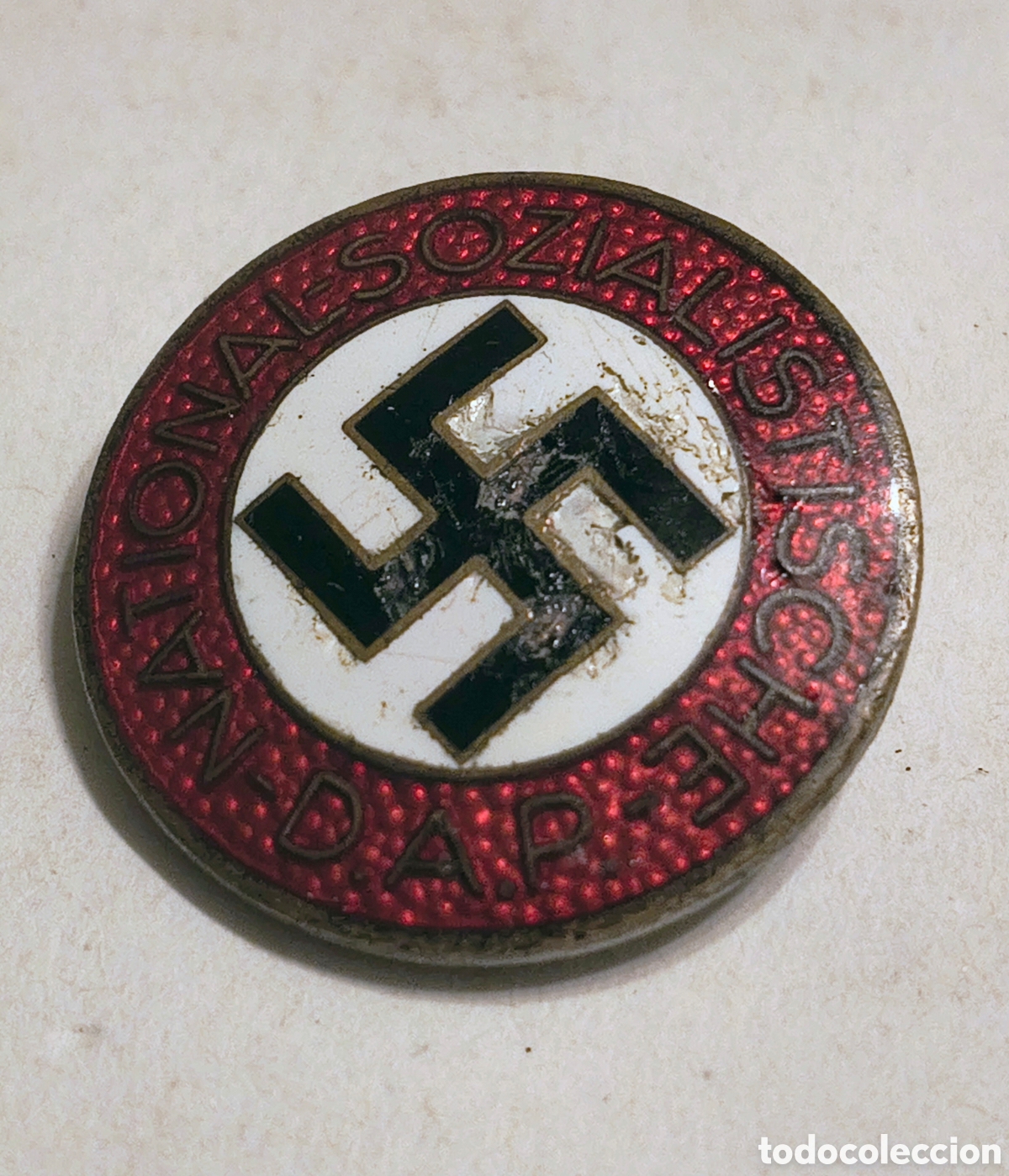Militaria: Militaria: Distintivo de solapa de miembro del NSDAP