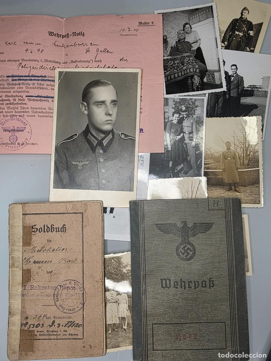 Militaria: SOLDbuch I GUERRA MUNDIAL M&Uacute;SICO MILITAR EK II + WEHRPASS WWII + FOTOS FAMILIARES IIWW