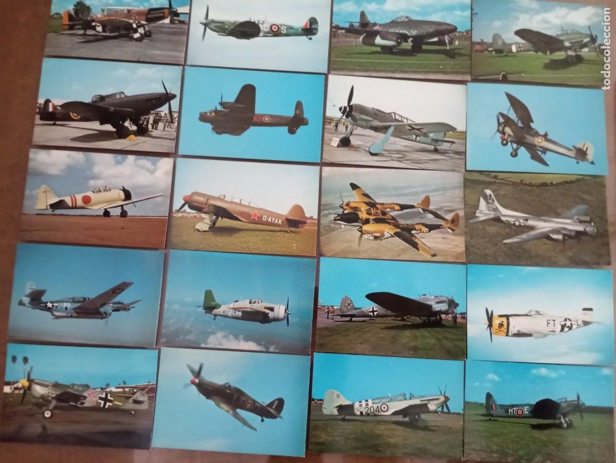 Militaria: CONJUNTO DE ANTIGUAS POSTALES INGLESAS DE AVIONES DE LA SEGUNDA GUERRA MUNDIAL