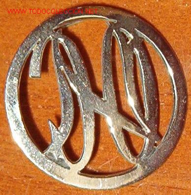 Militaria: Insignia de cuello plateada de 3 cms de di&aacute;metro - Foto 1