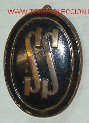 Militaria: Chapa de aguja SS, negra - Foto 1