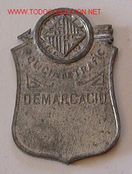 Militaria: Placa ( Policia de Tr&agrave;fic, Demarcaci&oacute;)Rep&uacute;blica - Foto 1