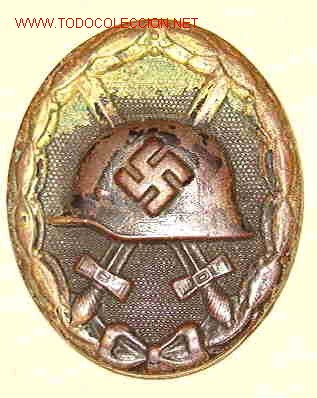 Militaria: Placa de herido de bronze - Foto 1