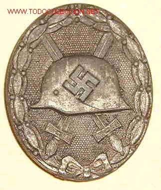 Militaria: Placa de herido en plata, maciza - Foto 1
