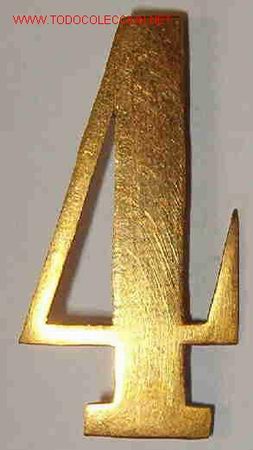 Militaria: Insignia de cuello n&ordm; 4, variante. 4 cms - Foto 1