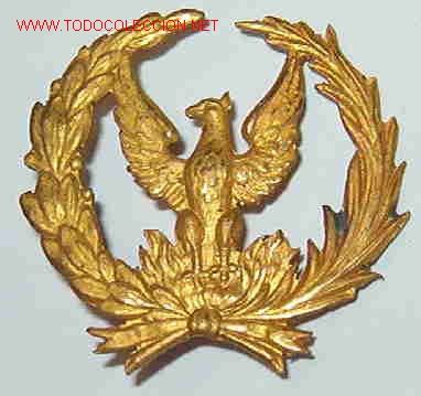 Militaria: Insignia de cuello Numancia, 25 cms, dorada - Foto 1