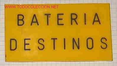 Militaria: Placa BATERIA DESTINOS - Foto 1