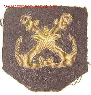 Militaria: Insignia bordada de Marina - Foto 1
