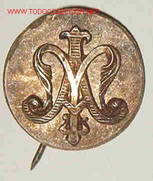 Militaria: Insignia de cuello, AM &iquest;?, plateada - Foto 1