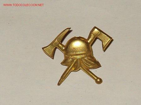 Militaria: Insignia de cuello , Bomberos - Foto 1
