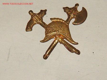 Militaria: Insignia de cuello , Bomberos - Foto 1