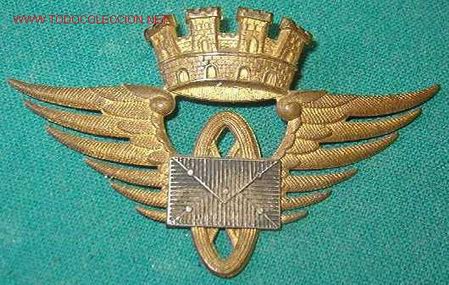 Militaria: Insignia de correos de 8,8 x 5,1 cms. - Foto 1