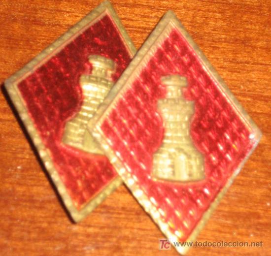 Militaria: 2 rombos de Ingenieros - Foto 1