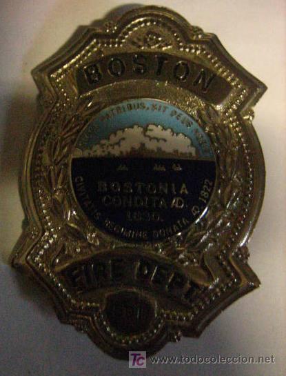 Militaria: Chapa de bomberos de BOSTON - Foto 1