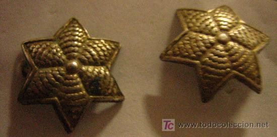 Militaria: Pareja de estrellas de gorrillo de 13 cms - Foto 1